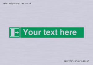 Custom sign safe condition Door slides right to open